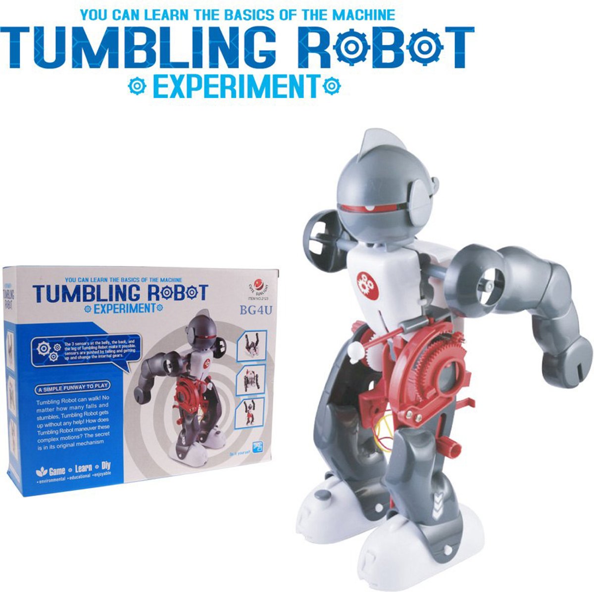 3 in 1 Tumbling Robot Kit | Educatief Speelgoed Robot Kit voor Kinderen | Vallen, Opstaan, Dansen, Duikelen